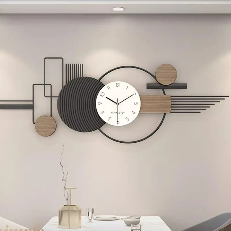 

Metal Wall Art Wall Clocks Modern Minimalist Restaurant Nordic Korean Clock Wall Bedroom Reloj Pared Living Room Decoration