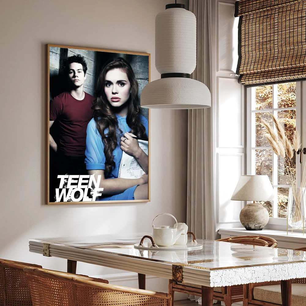 1PC 1PC Teen Wolf TV Show Poster Movie Sticky Posters Retro Kraft Paper Sticker DIY Room Bar Cafe Aesthetic Art Wall Painting
