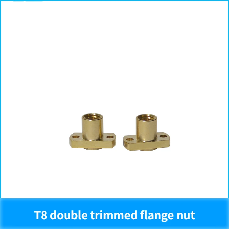 3D printer accessories T8 screw brass nut Double trimmed H flange nut trapezoidal nut