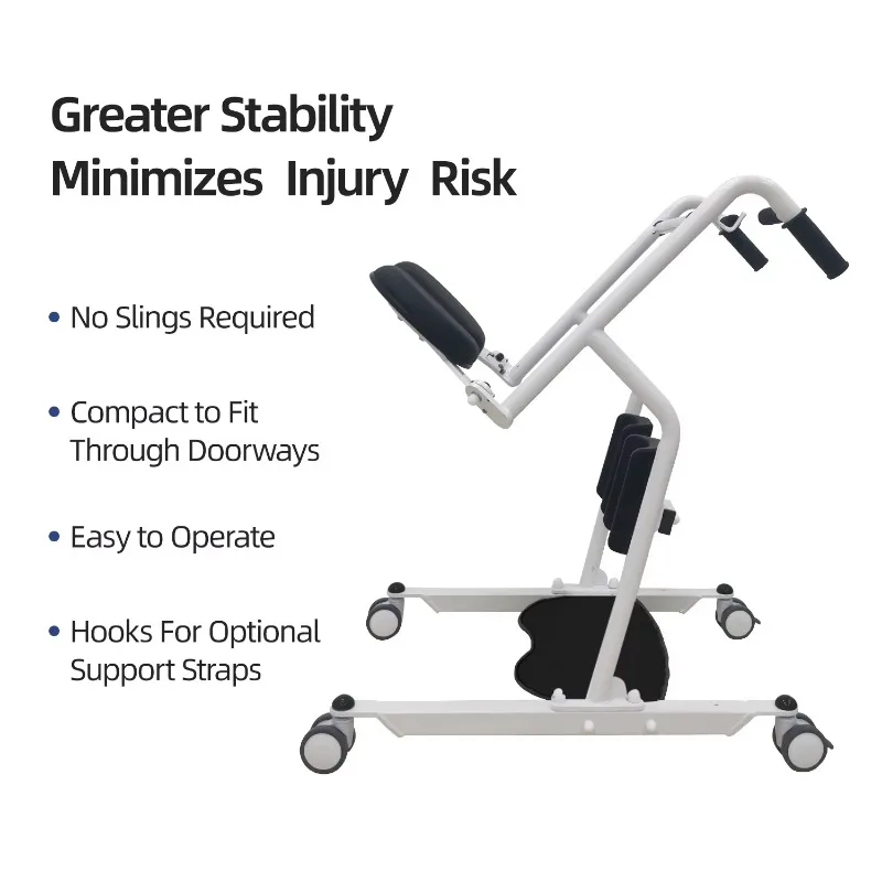Adjustable Standing & Transfer Walker, Home Medical Aid for Elderly Patient Safety | Rehabilitation Mobility Support Equipment
