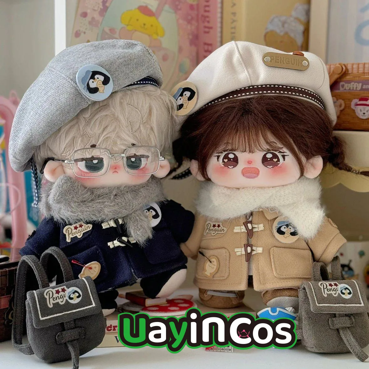 

In stock 20cm Doll Clothes Warm Winter Wishing Hat Bag Shoe Animal Cartoon Clothing Suit Stuffed Plushies Doll Anime Toy Kids Gi