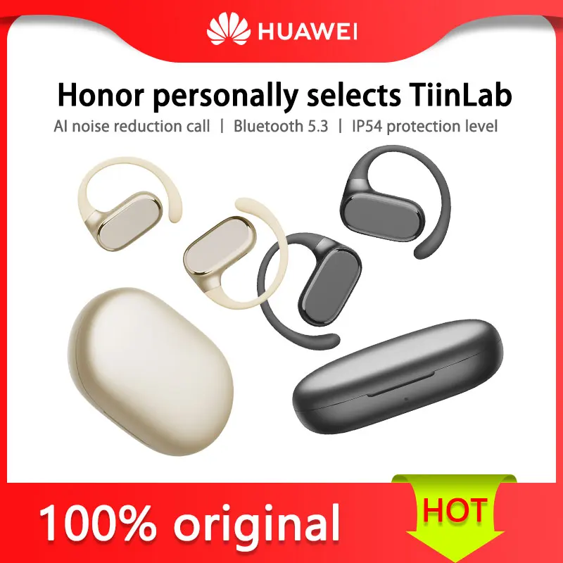 

Honor personally selected TiinLab open earphones AI noise reduction call Bluetooth 5.3