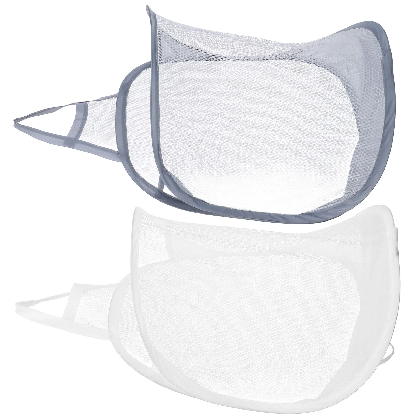 

2Pcs Foldable Mesh Laundry Hamper 52x30x17cm Hanging Clothes Basket Space Saving Collapsible Design for Home Dorm Travel Laundry