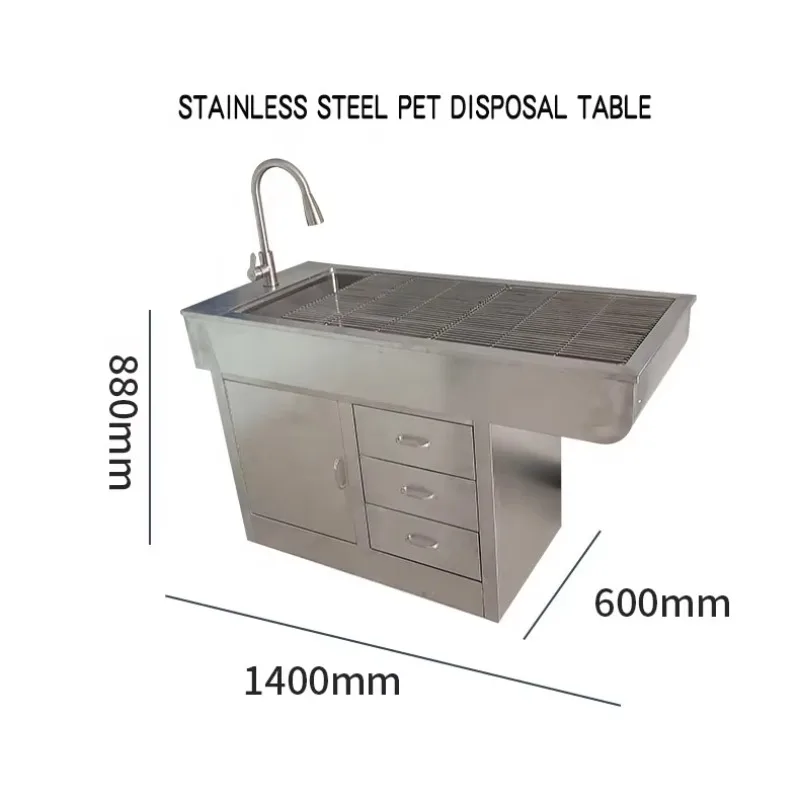 Petsproofing Veterinary Animal Surgical Pet Stainless Steel Vet Preparation Operating Table For Dog