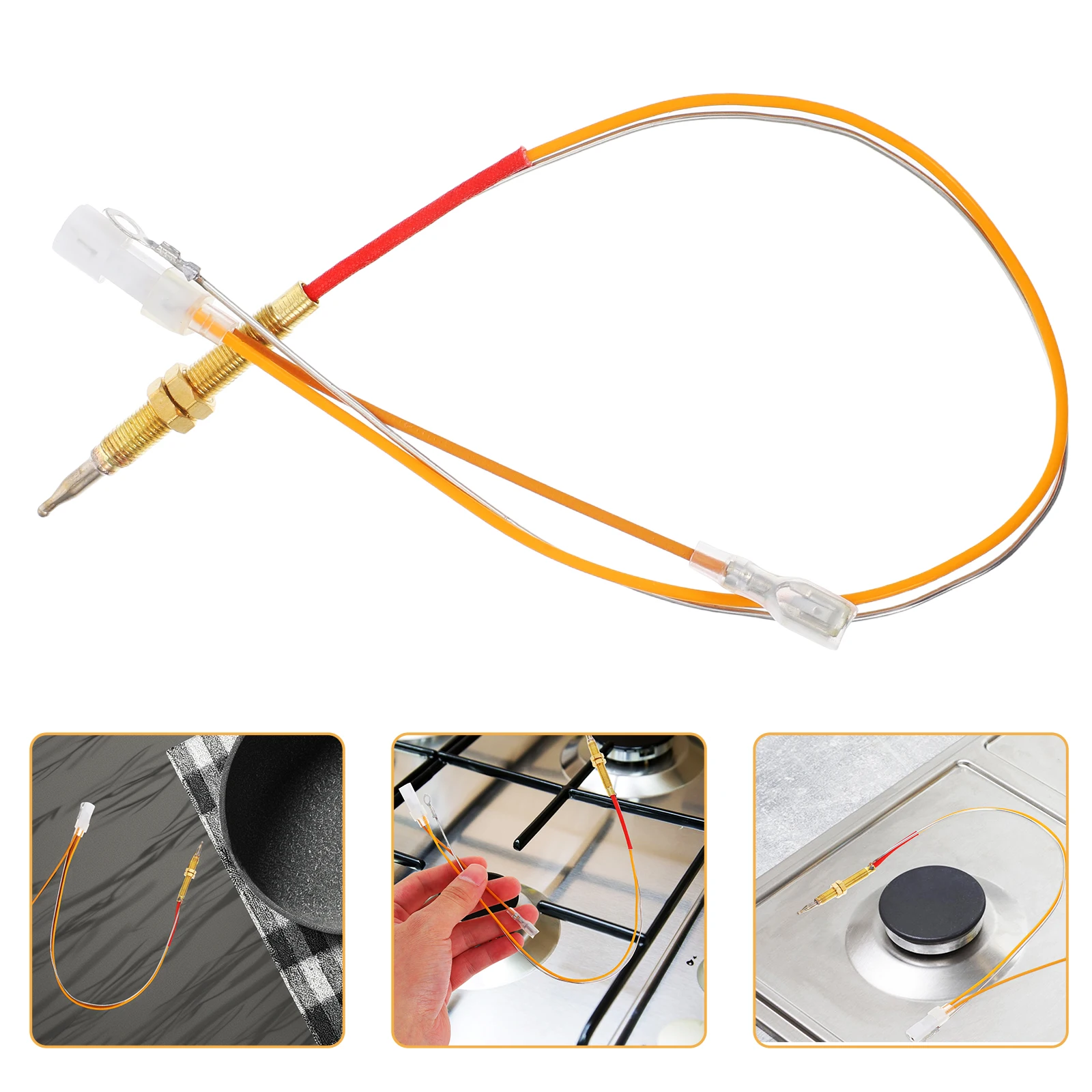 

Gas Stove Accessories Double-wire Thermocouple Copper Needle Protection Cooking Kitchen Easy Installation Compatible
