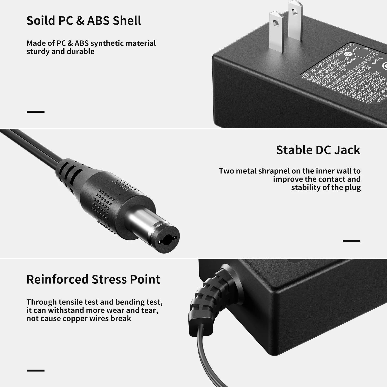 Gingsow DC 12V 24V UL List regolato AC 100V-240V adattatore di alimentazione 1.5A 2A 3A 4A 6A interruttore adattatore di alimentazione US/EU/UK/AU Plug