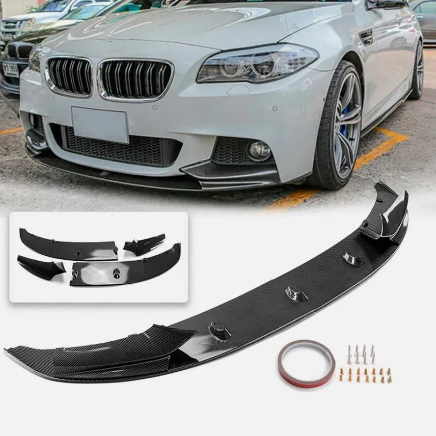 

Front Bumper Lip Spoiler Splitter For BMW F10 5 Series M Sport Style 535i 528i 2011~2016 Carbon Fibre Gloss Black Car Front Lip