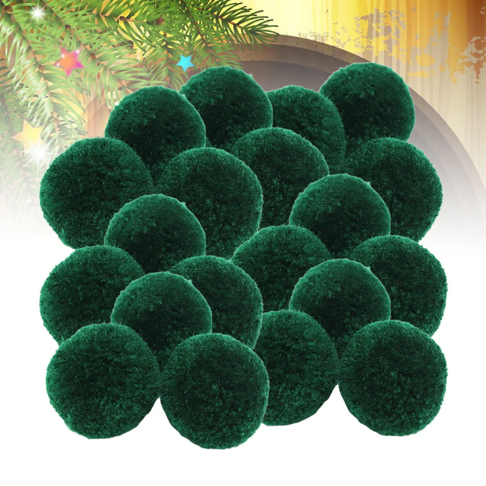

100Pcs Christmas DIY Soft Balls Dark Green Creative Manual Material Festival Holiday Decor Christmas DIY Ball Decor