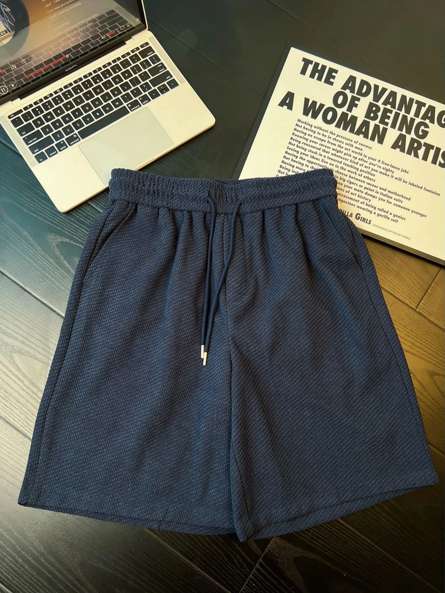 American Style Dragon Scale Pattern Men's Summer Thin Breathable Cool Feeling Sporty Straight Leg Short Pants Casual Five-Par...