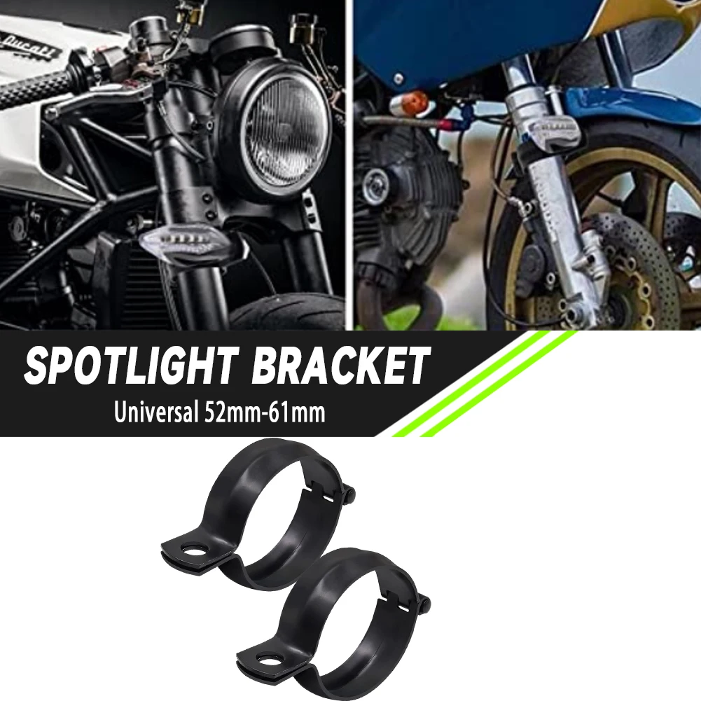 Motorcycle Spotlight Mount Brackets Sturdy Headlight Brackets Simple Style Shock-Absorbing Mounting Clamp Universal 52mm-61mm