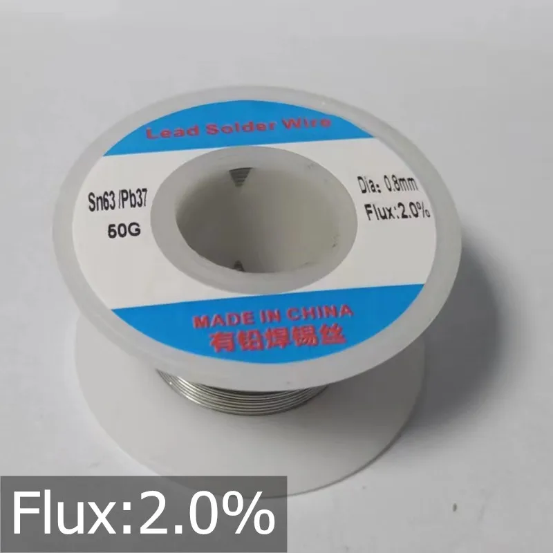 50g/roll with lead solder wire, low melting and high purity mixed tin rosin core solder wire with a diameter of 0.6/0.8/1.0/1.2m