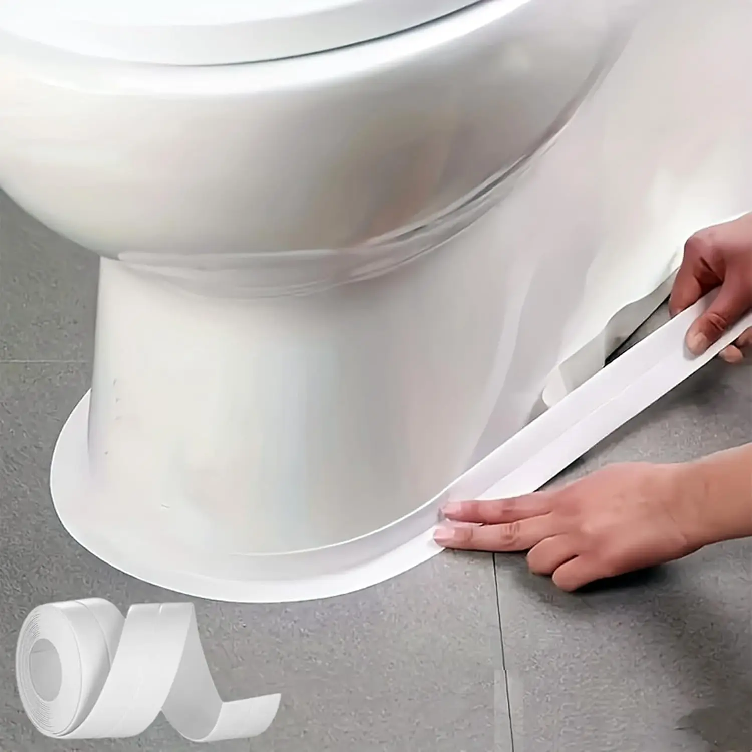 3-6PCS White Peel and Stick Caulk Tape Waterproof Self Adhesive Sealing Strip Toilet Tub Sink Bathroom Kitchen