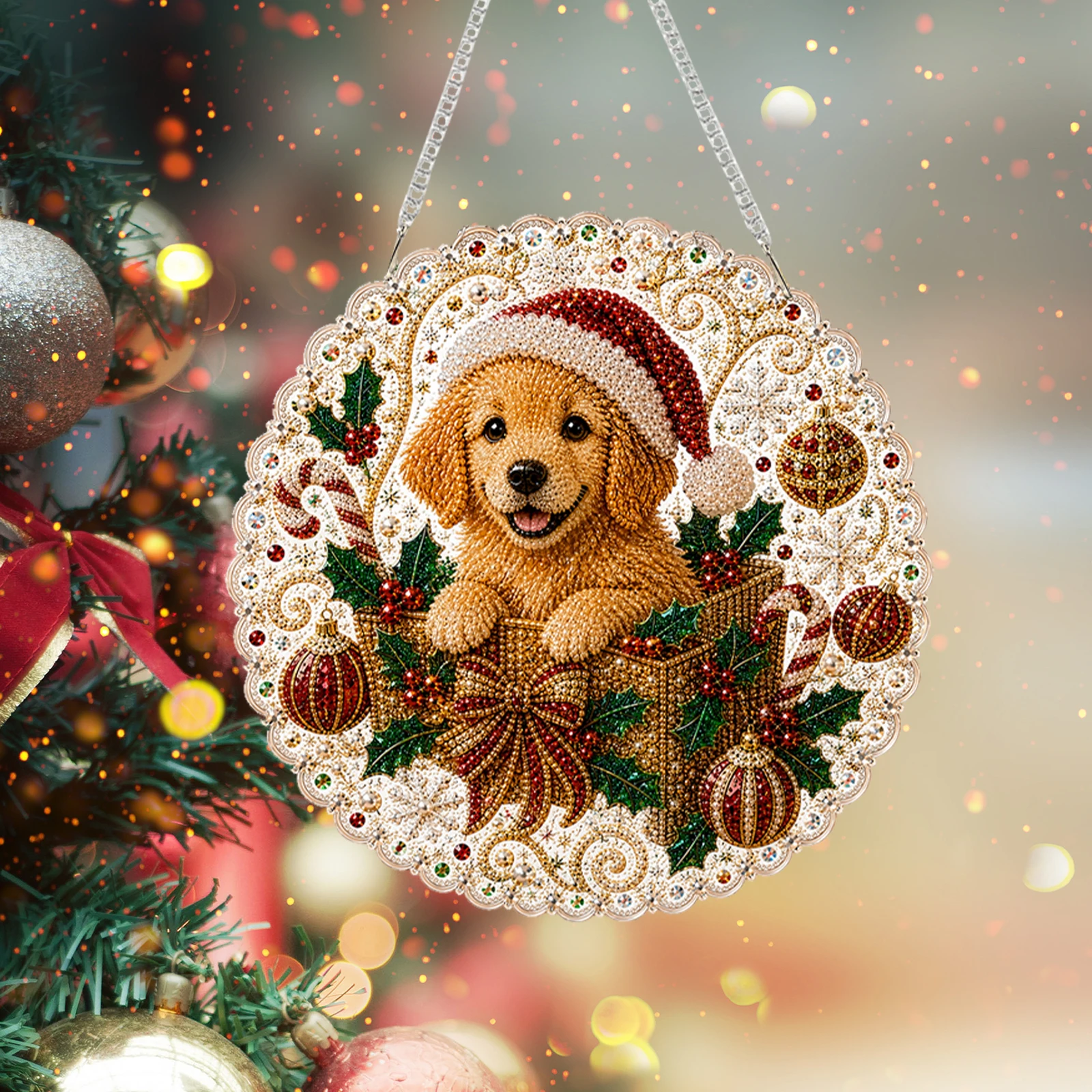 Kerstparel Diamant Schilderij  - Pearl Trim Chain recensie en prijs