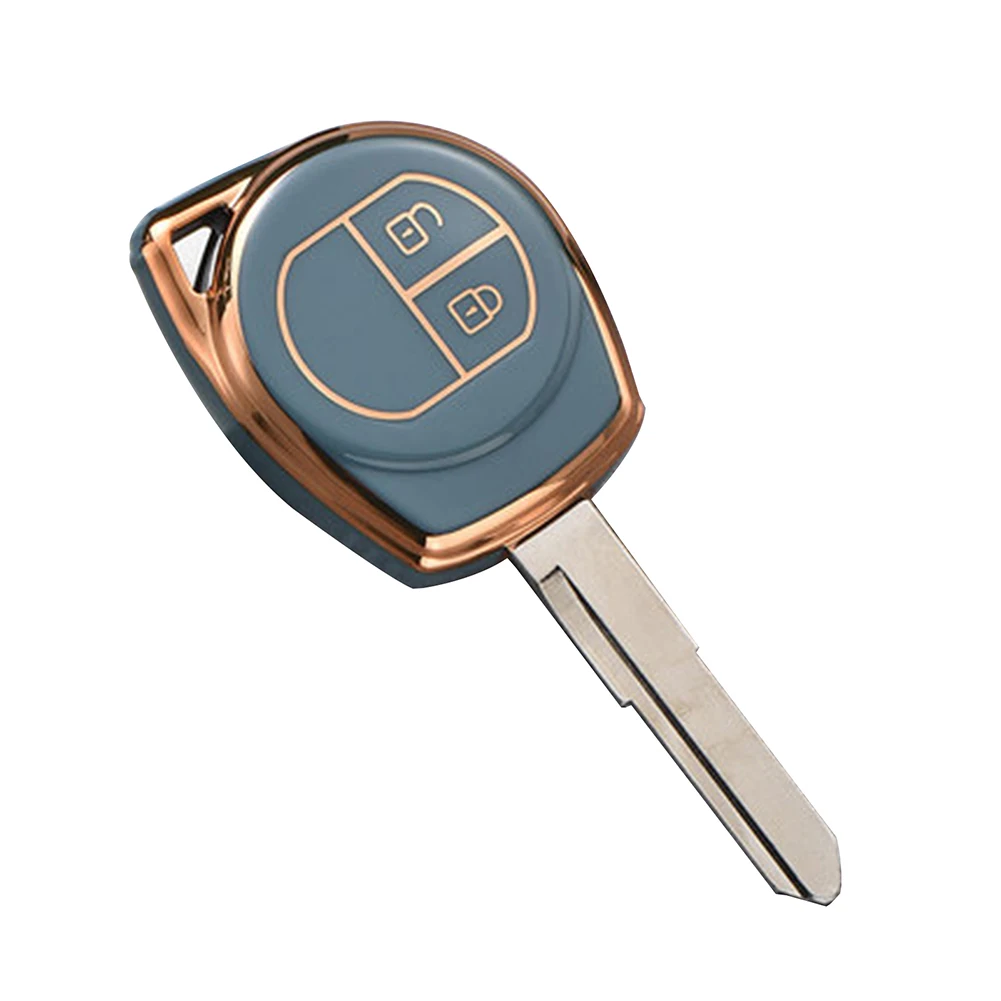 

2-Button Shell Protective Cover Car Key Case 2 Buttons Protective Cover Accessories Anti-scratch Black/ White/ Gray