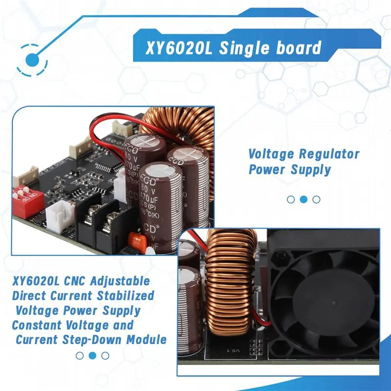 ABLJ 2X XY6020L CNC Adjustable Direct Current Stabilized Voltage Power Supply Constant Voltage And Current Step-Down Module,A