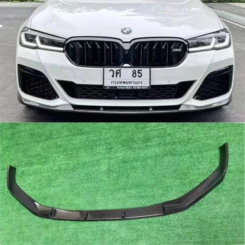

For BMW G30 G38 2021 2022 2023 ReaI Carbon Fiber Front Bumper Lip Spoiler Kit