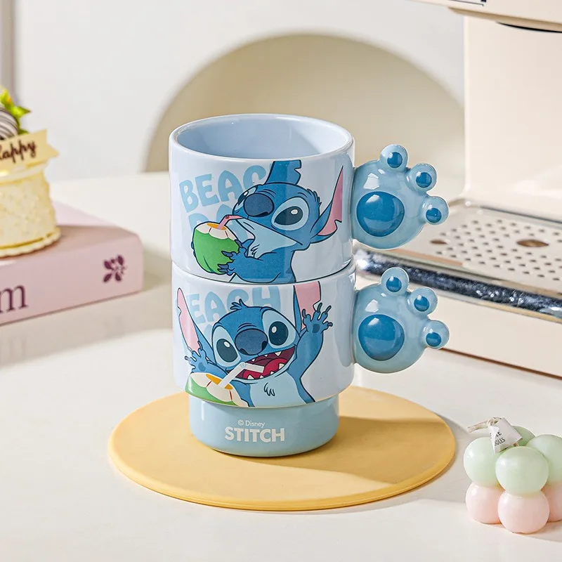 Cartoon Stitch Office Coffee Milk Cup High-quality Couple Christmas Mug Creative Ceramic Mugs Beverage Breakfast Cups Drinkware