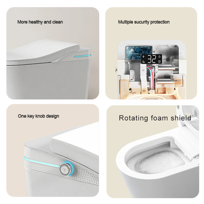 Modern Intelligent Sanitary Ware Toilet Bowl Ceramic Bathroom Smart Automatic Toilet Ceramic Wc Smart Toilet