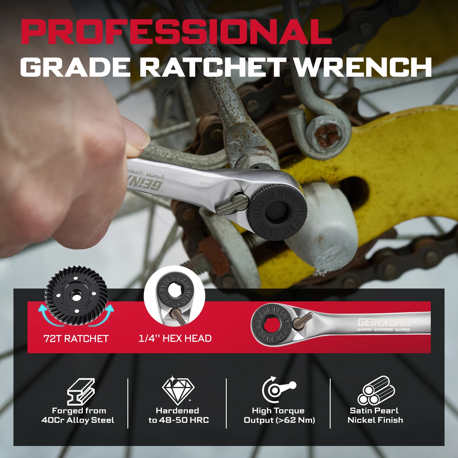 مجموعة مفكات براغي بسقاطة صغيرة من Geinxurn، مفك براغي S2، حامل لقمة مغناطيسية للصدمات، مفتاح ربط 1/4 بوصة، علبة دفع للإصلاح بنفسك #4