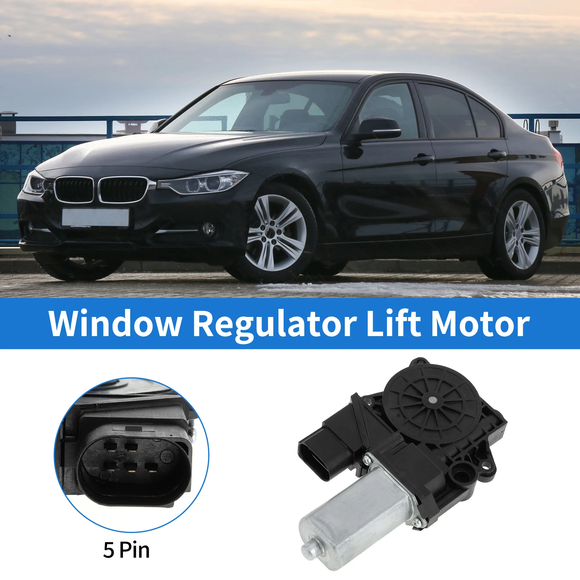 

UXCELL No 67626927026 Двигатель подъема стеклоподъемника для BMW 323i Sedan 2006-2011 5-контактный двигатель подъема стекла автомобиля