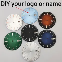 NH35 Dial 35mm Sterile Dial green/black/white/blue/brown Custom Logo Suitable for NH35 Movement Watch Replacement Parts