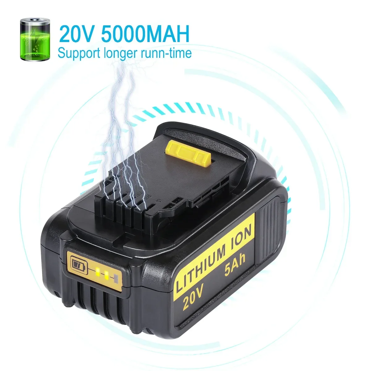 for DeWalt 18V Battery Tools 6.0Ah DCB200 DCB184 DCB181 Replacement Li-ion Battery for DeWalt MAX XR power tool lithium Battery