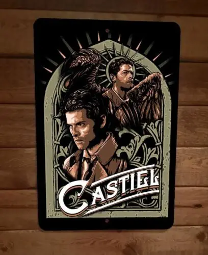 Castiel Supernatural 8x12 Metal Wall Sign Poster