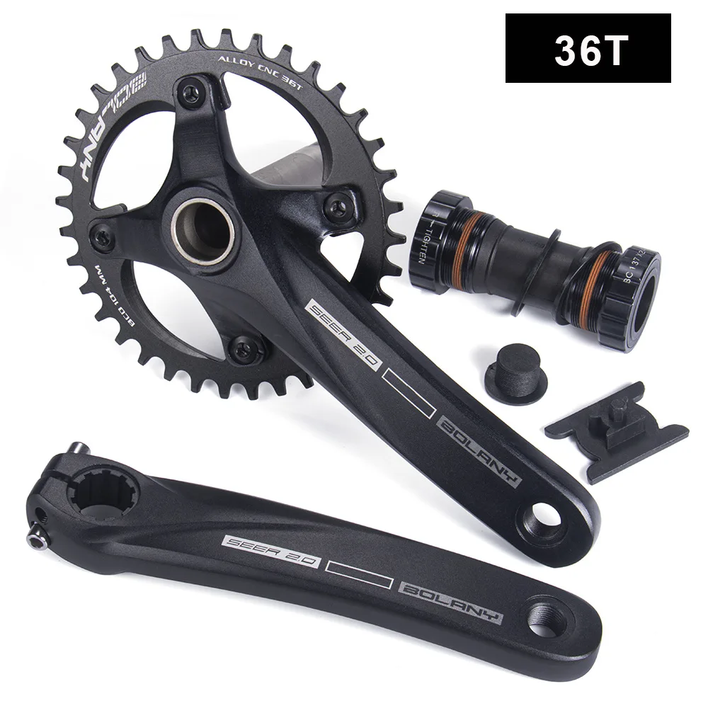 Fahrrad Kurbel 36T 22-36T 24-38T Bolany 104BCD Hohl Kurbel MTB Kurbel 170mm integrierte Kurbel Kettenblatt – Detail 10