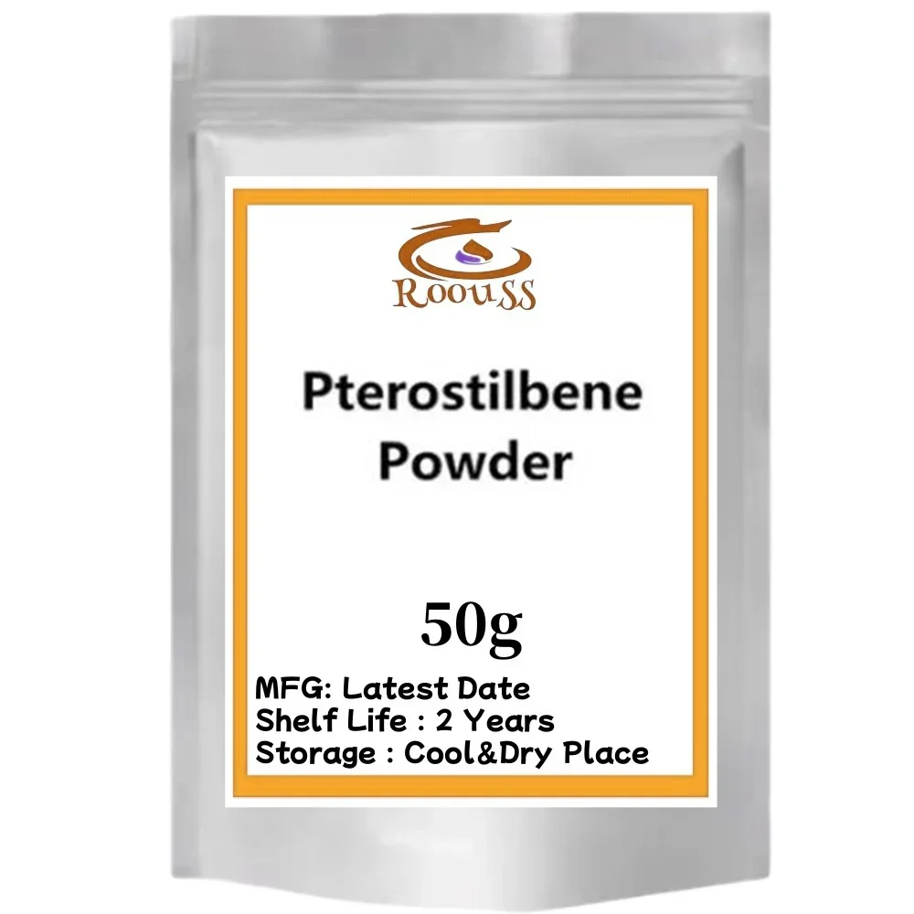 Hot sale 100% Natural Pterostilbene Powder, Anti Aging Cosmetic raw Material skin care free shipping