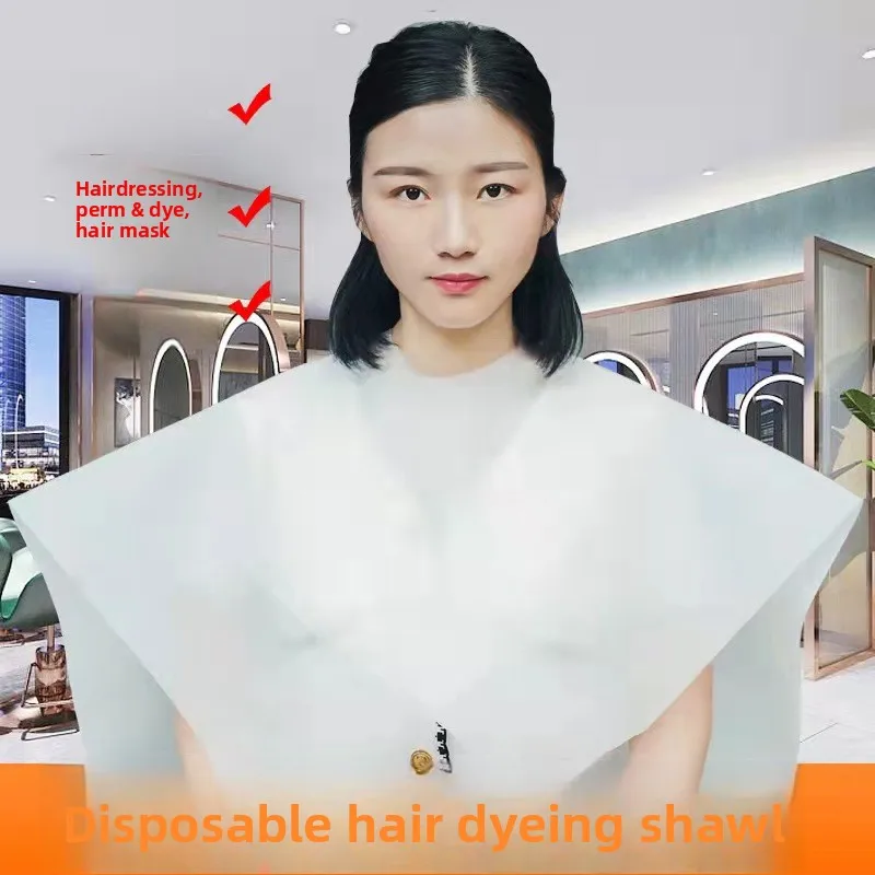 50개입 살롱 전용 일회용 염색 케이프 부직포 방수 케이프 헤어 펌 염색 및 헤어 케어 오일 트리트먼트용
