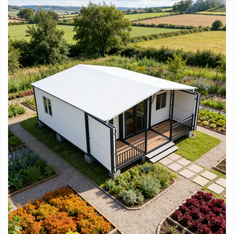 Customized Expandable Folding Container House with Windows Portable Prefab Home for Natural Light