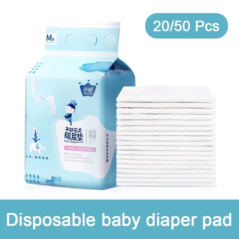 Disposable Non-woven Baby Urinary Pads Waterproof Breathable Mattresses for Newborn Care 20/50 Sheets Pack Diaper Changing Mat
