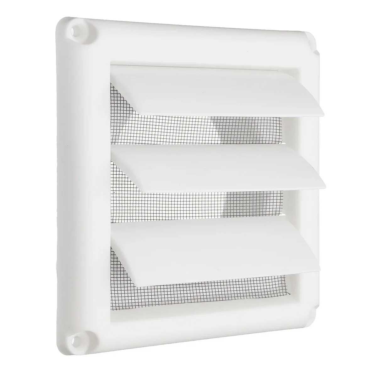 150*150*50mm White Plastic Louvre Air Vent Grille with Adjustable Flyscreen Cover Heating Cooling & Vents Vents