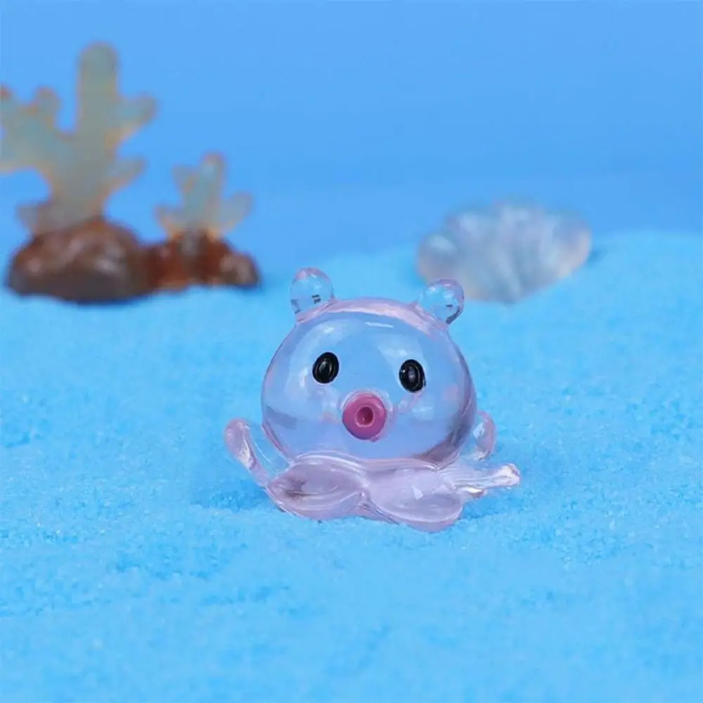 

Cartoon Luminous Ocean Animal Ornament Cute Resin Crafts Ocean Animal Miniature Figurines DIY Mini Ocean Animal Statue