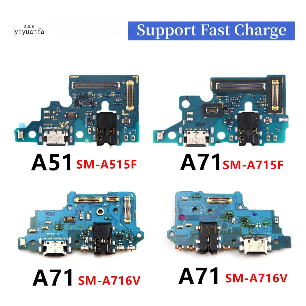 For Samsung Galaxy A51 A515F A71 A715F A716V USB Charging Port Mic Microphone Dock Connector Board Flex Cable