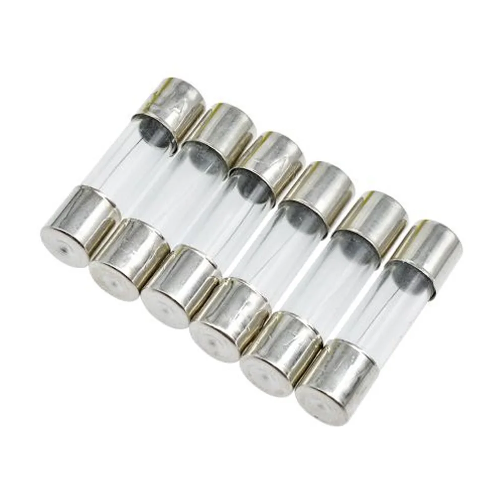 10 unids/lote 5*20mm 6*30mm fusibles de tubo de vidrio de soplado rápido 5mm x 20mm 6mm x 30mm 250V 1A 2A 3A 4A 5A 7A 8A 10A AMP fusible de soplado rápido