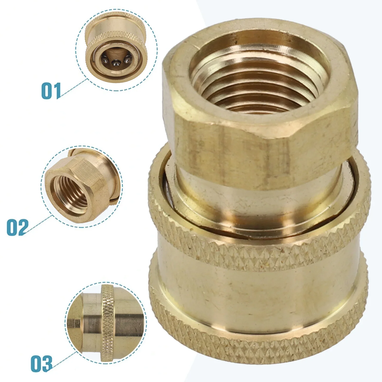 New Practical Adapter Quick Plug High Pressure Water Pistol Plug And Pull Quick Connector Stainless Steel /Copper