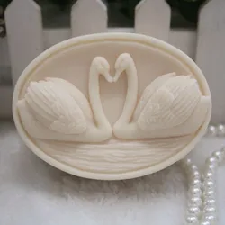 1pcs A Pair of Swans (ZX241) Silicone Handmade Soap Mold Crafts DIY Silicone Mould