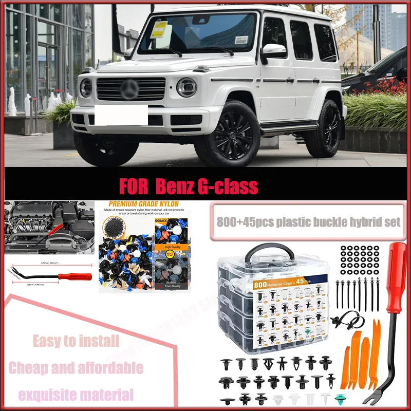 

For Benz G-class Ford Audi BMW Toyota Car Plastic Retainer Clips Kit 800+45pcs Auto Fender Push Pin Car Fastener Clip Mixed Set