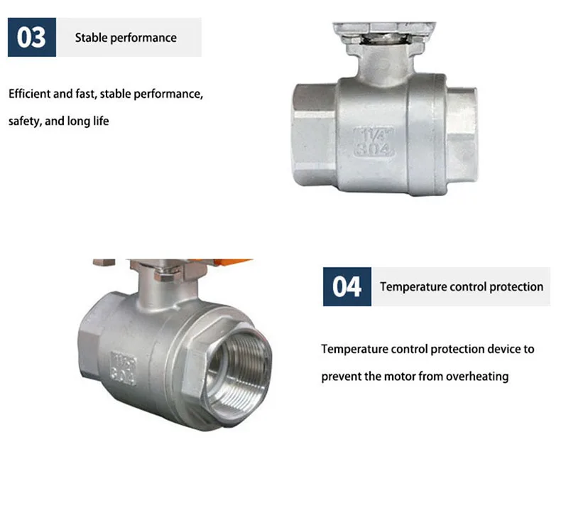 Detalhe 4 de Válvula solenoide Two Piece High Platform Pneumatic Ball Valve DN15-DN50 Stainless Steel Pneumatic Ball Valve Q614F-16P Double Acting Cylinder Pneumática