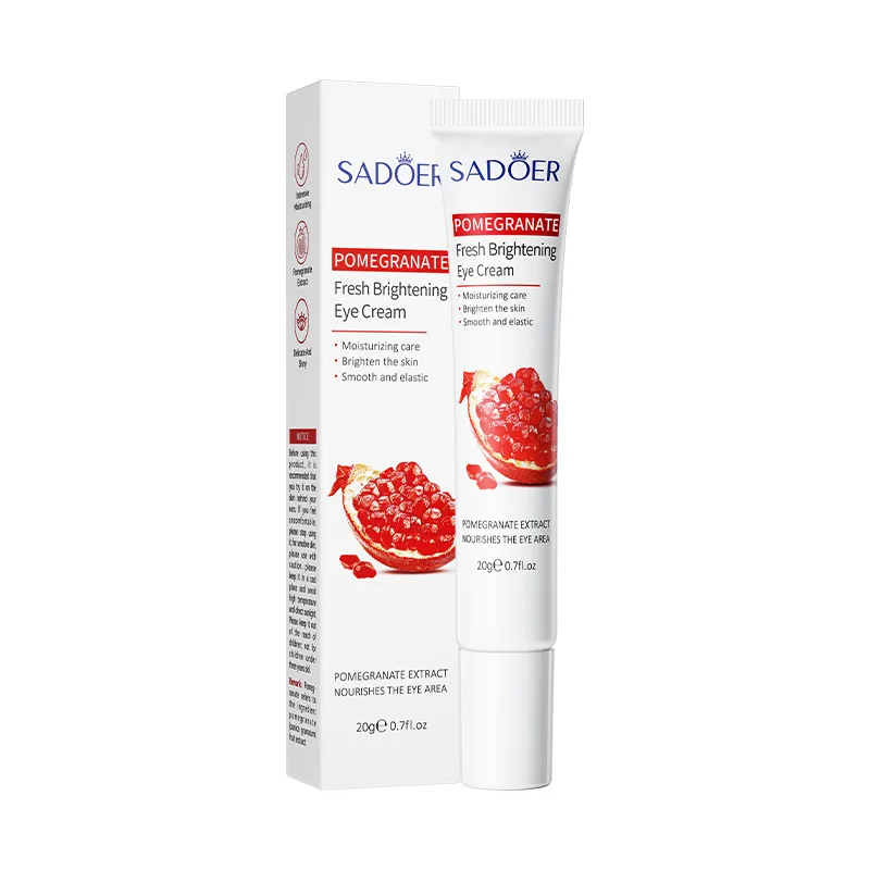 

SADOER Pomegranate Anti Dark Circle Eye Cream Moisturizing Improving Black Circle Fine Lines Eyes Creams Skin Care for Eye