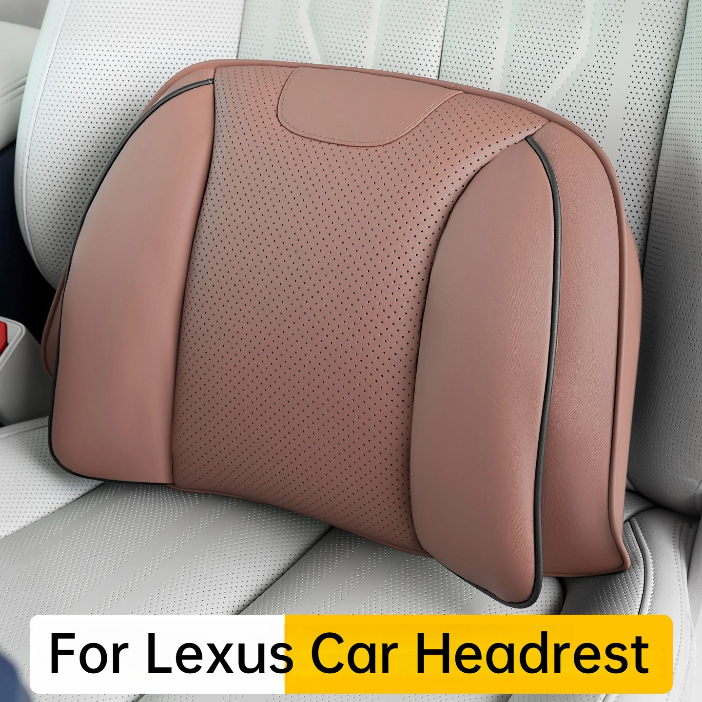 For Lexus Nappa Leather Car Headrest Lumbar Cushion IS ES RX CT200 IS300 RX350 RX450h CT200h ES300h NX350h 2024 2025 Accessories
