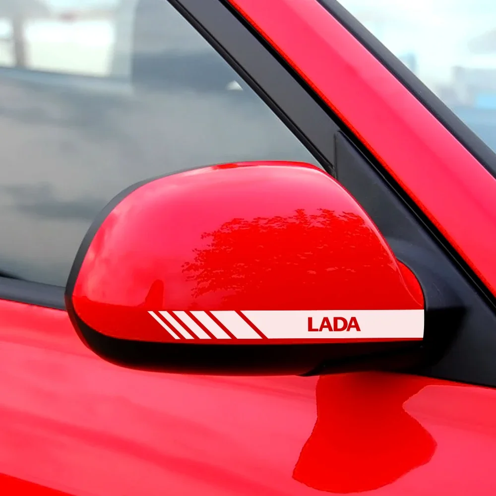 Car Rearview Mirror Stickers For Lada LARGUS NIVA Xray Auto Tuning Accessories Graphics Stripes Decor Decoration Vinyl Decals