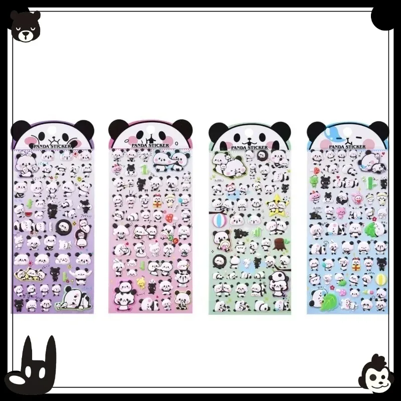 

3D Panda Stickers, DIY Materials for Children's Handcraft, Post-it Notes, Stationery, Decorative Stickers, Children's Gifts