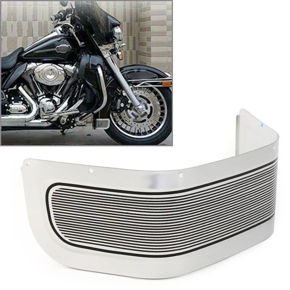 Chrome Motorcycle Front Fender Trim Skirt For Harley Touring Road King Street/Tri Glide FLHTK FLHR FLTRU 2014-2024