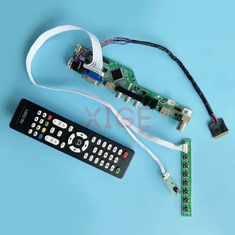 Плата драйвера контроллера для LP140WH1-TLA1/TLC6/TLD6/TLE2, комплект «сделай сам», 1366x768, матрица для ноутбука, 14 дюймов, USB + AV + VGA + HDMI, аналоговый телевизор LVDS, 40 контактов