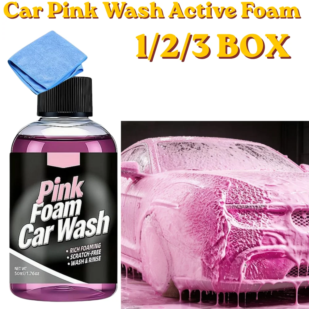 Car Wash Active Foam 1/2/3 BOX Pink Foaming Extreme Bodywash Car Wash Soap For Automatic Car Care Wash Cleaner