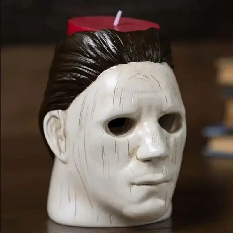 Creative Horror Michael Max Candlestick Home Desktop Tears Decorative Candle Holder Halloween Horror Tears Head Candlestick