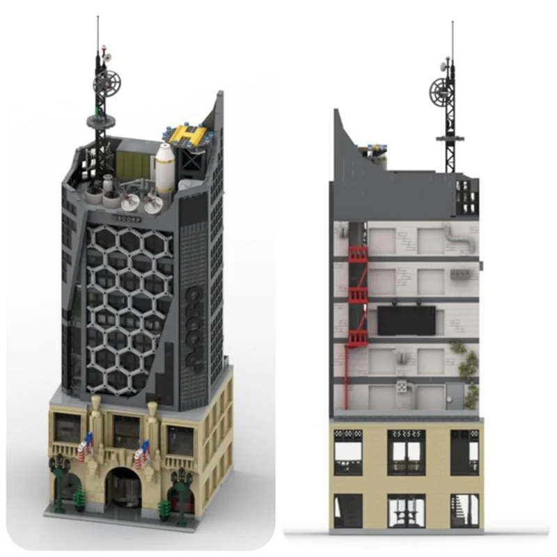 5595 قطعة MOC مذهلة الرجل العنكبوت Oscorp برج سوبر نموذج بناء لعبة كتل العمارة هدايا عيد الميلاد لتقوم بها بنفسك فكرة التعليم الاطفال #3