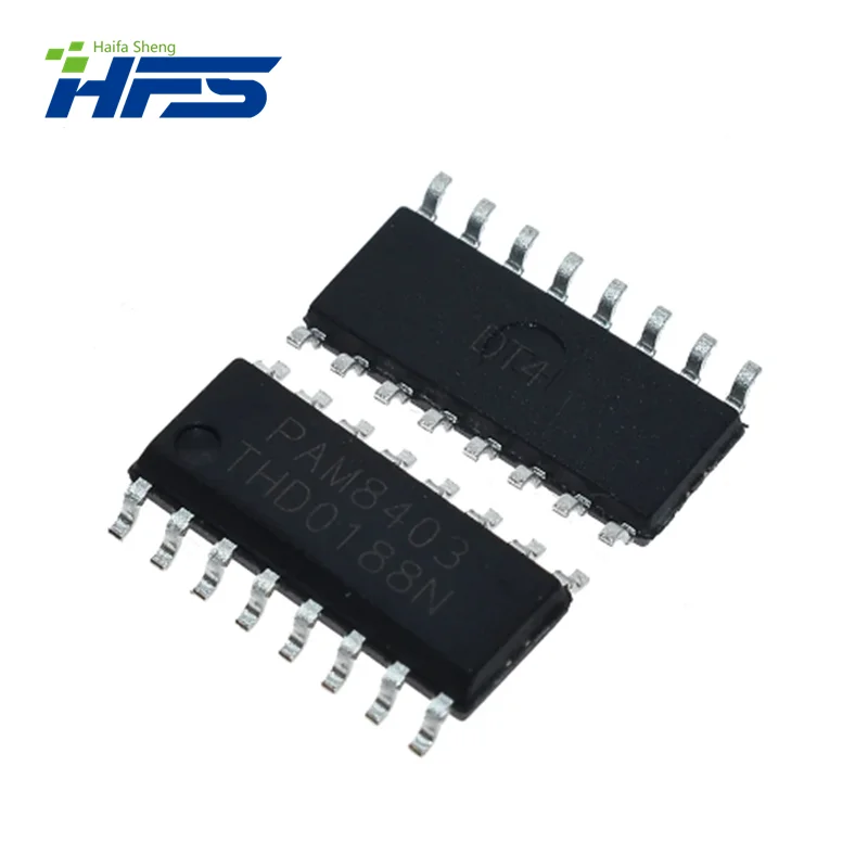 10PCS PAM8403 Filterless 3W Class-D Stereo Audio Amplifier chip SOP-16 SOP16 8403